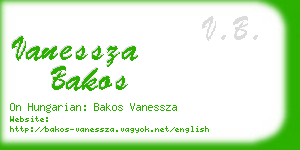vanessza bakos business card